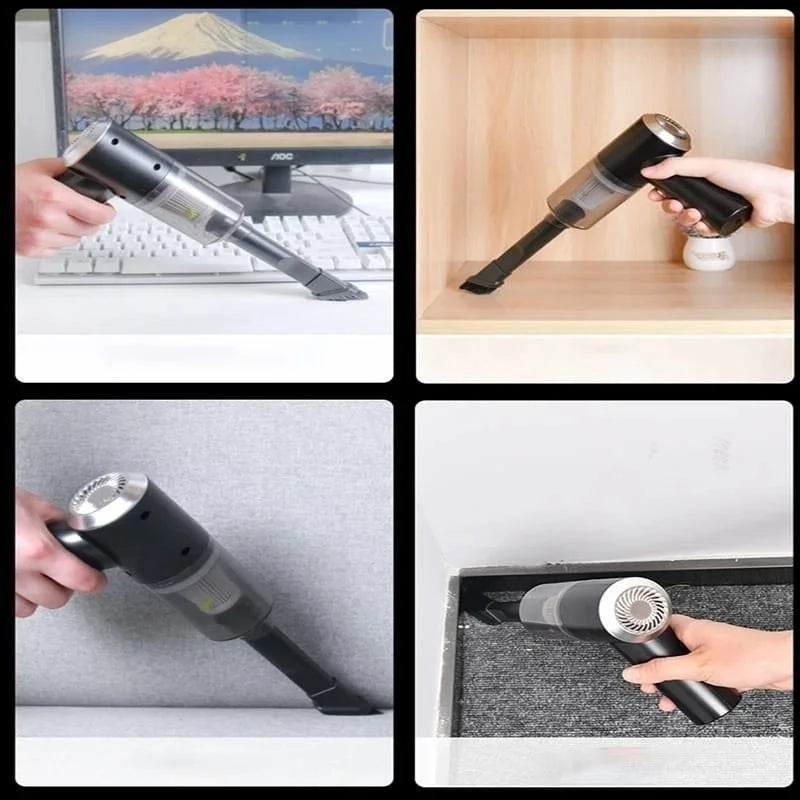 Mini aspirador de pó portátil automotivo doméstico potente recarregável