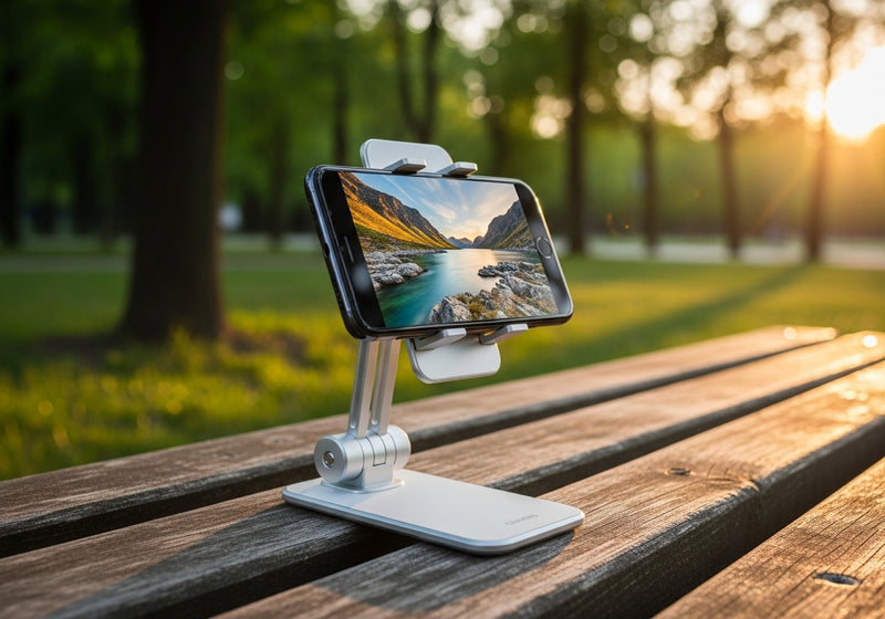 Suporte Dobrável Ajustável para Celular e Tablet
